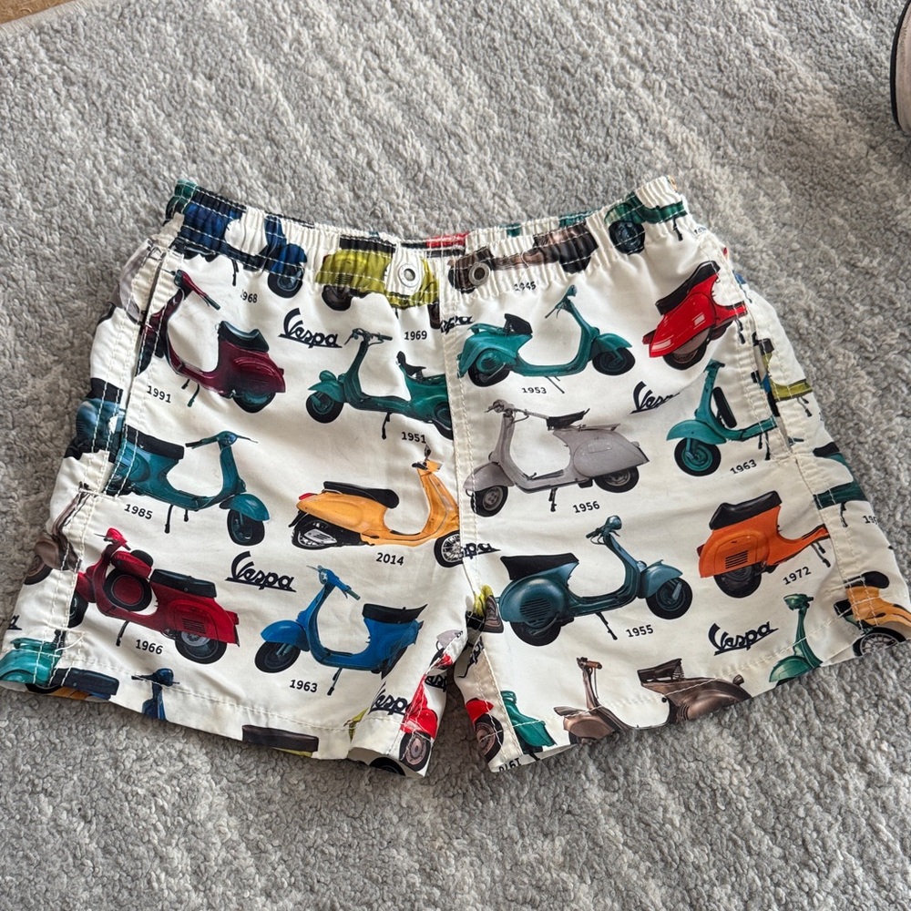 MC2 Saint Barth Vespa Print Men's Shorts - Multicolor